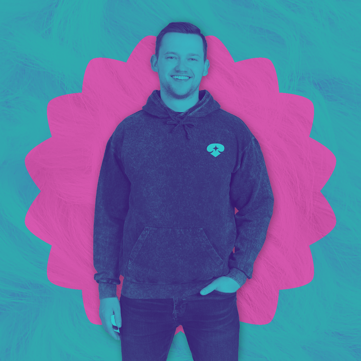 Boopsnoot Back Logo Mineral Wash Hoodie